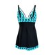 thumbnail image 5 of Mejor Belleza Mujer Traje de Baño de Moda Aumentar el tamaño 2 Piezas Tankini Tops de Bikini y Partes de Abajo Azul XXXXL, 5 of 6