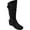 Black, variant on Journee Womens Jester-01 Hidden Wedge Riding Boots