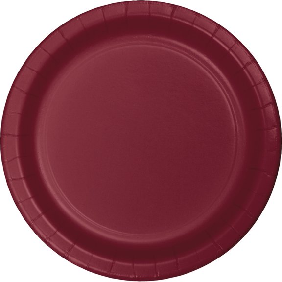 Club Pack of 240 Burgundy Disposable Paper Party Banquet Dinner Plates 10"