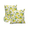 thumbnail image 2 of Outdoor Throw Pillow Cover Farmhouse Watercolor Yellow Lemon Waterproof Cushion Covers 2 Pack Fruit and Green Leaf on Burlap Pillow Cases Home Decoration for Patio Garden Couch Sofa, 2 of 7
