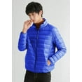 thumbnail image 3 of Wenseny Mens Stand-up Collar Padded Puffer Jacket Thermal Lightweight Outdoor Coat Blue 3XL, 3 of 9