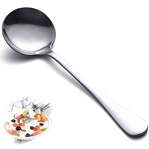 Soup Spoons, 12-Piece Premium Stainless Steel Spoons Round Spoons, Heavy-Weight Soup Spoons Spoon Set Flatware Set