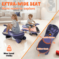 thumbnail image 4 of East doll 12V Ride on Toys with LED Screen, Electric Wiggle Car for 3-12, 2 Seater Car for Kids, Electric Car, Toddler Car, 2 Speed, Flashing Wheels, Bluetooth, Kid Ride on Car, 2.8-4.1 Mph, Purple, 4 of 8