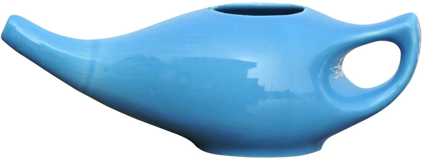Neti Pot for Nasal Cleansing Blue Color with 5 Sachets of Neti Salt