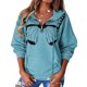 thumbnail image 3 of Sudadera Con Capucha Informal Para Mujer, Elegante, Con Media Cremallera, Estampado De Mariposas, Con Cordón, Hombros Caídos, Bolsillo Grande, Sudadera De Manga Larga Para Mujer ANGGREK Otros, 3 of 6