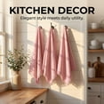 thumbnail image 2 of REGALWOVEN 2 Pack Cotton Linen Kitchen Towels, Solid Color Fringed Dish Towels, Soft Absorbent Hand Towels Pink 18" x 18", 2 of 7
