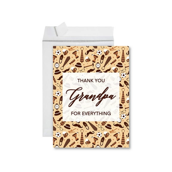 Koyal Wholesale Funny National Grandparents Day Jumbo Card, Thank You Grandpa Fun Grandfather Card, Father's Day Card