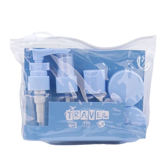 11-Piece Travel Bottle Set in Clear Plastic with Leak-Proof Design for Toiletries and Carry-On Luggage