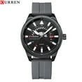thumbnail image 2 of CURREN Mens Watches Top Brand Luxury Quartz Watch Men Fashion Casual Silicone Strap Clock Small Dial Decoration Sport Watch, 2 of 6