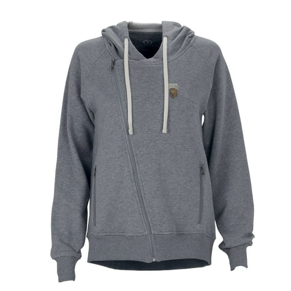 Women's Charcoal Montana Grizzlies Fleece Moto Jacket