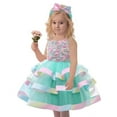 thumbnail image 5 of Girls Flower Dress Toddler Kids Ruffles Wedding Princess Dresses with Headband Gown, 5 of 7