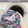 thumbnail image 2 of Floral Dog Crate Cover, Pattern of Monstera Leaf Pink Flowers Tropical Arrangement, Easy to Use Pet Kennel Cover Small Dogs Puppies Kittens, 7 Sizes, Pale Petrol Blue Teal, by Ambesonne, 2 of 6