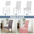 thumbnail image 4 of SUKAIKEQA Dining Room Chair Covers Set of 4, Stretch Parsons Slipcovers with Skirt Super Fit Spandex Chair Seat Protector Cover for Dining Room, Hotel, Ceremony,Pink, 4 of 6
