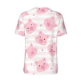 thumbnail image 2 of Daiia Cartoon Pig Mens Baseball Jersey Button Down Shirts Short Sleeve Sports Uniforms-4X-Large, 2 of 9