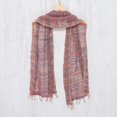 thumbnail image 2 of NOVICA Cotton scarf, 'Charming Candy', 2 of 6
