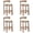 Beige - Linen - 4PCS - 27 Inches, variant on Guyou Counter Height Stools Set of 2, Mid Century Modern Armless Island Bar Stools with Curved Back and Wooden Frame, Round Kitchen Stools with Footrest for Restaurant Bar Kitchen Island, Beige