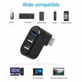 thumbnail image 3 of USB Port Splitter USB 3.0 3 Port hub with Swivel Base (90°/180°) hub, 3 of 8