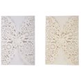 thumbnail image 1 of 20Pcs Delicate Carved Butterflies Romantic Wedding Party Invitation Card Envelope Invitations White & Ivory white, 1 of 8