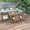 Off-White, variant on Harper & Bright Designs Wood Patio Dining Table Set for 6, Outdoor All-Weather Patio Dining Furniture with Rectangle Table and Chairs Set with Removable Cushions for Garden, Beige, Light Teak