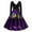 Dark Purple, variant on JGNGSHN Womens Mardi Gras Dresses Long Sleeve V Neck Mardi Gras Mask Printed Dresses Fashion Pleated Retro Hepburn Dress