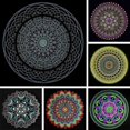 thumbnail image 5 of 16 Piezas 15 cm Negro Mandala Papel Kraft Cartón Redondo para Pintar Cartones de Bricolaje para Artista Pintor, 5 of 5