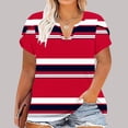 thumbnail image 2 of Plus Size Tops for Women, V Neck T Shirts for Women Short-Sleeve V-Neck T-Shirt Sexy Wrap Shirt Short Sleeve Tunic Top Shirts Womens Summer Tops Loose Tops Blous #3, 2 of 6
