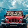 thumbnail image 3 of Binienty Duck Hunting Camo Sun Shade For Car Windshield Universal for Jeep Wrangler TJ JK JKU Sport 2 Door & 4 Door Easy Fold Car Window Sunshade 52x16" Automotive Interior Sun Protection, 3 of 7