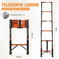 thumbnail image 2 of Telescopic Roof Ladder Heavy-Duty Stainless Steel 330 LBS Load Capacity, 2 of 6