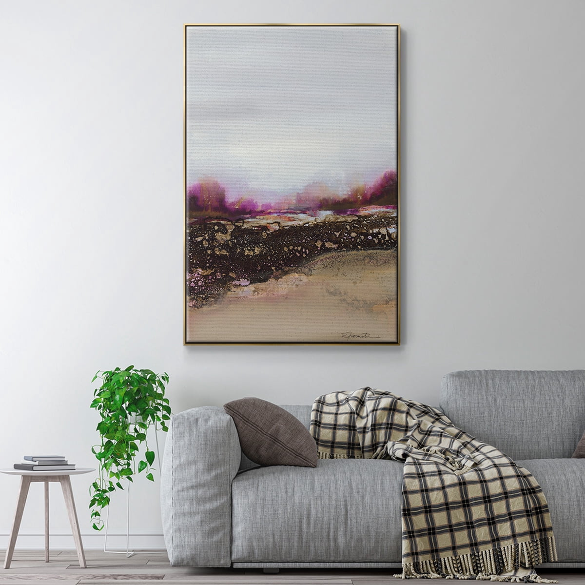 Reflections of My Mind Framed Premium Gallery Wrapped Canvas - Ready to Hang - 25 x 37 - Gold Floating Frame