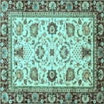 thumbnail image 1 of Ahgly Company Indoor Square Oriental Light Blue Traditional Area Rugs, 7' Square, 1 of 4