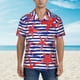 thumbnail image 2 of Balery Sea Stars Camisas hawaianas de manga corta para hombre, camisas playeras de corte holgado, camisas de vacaciones con botones,3X-Large, 2 of 7