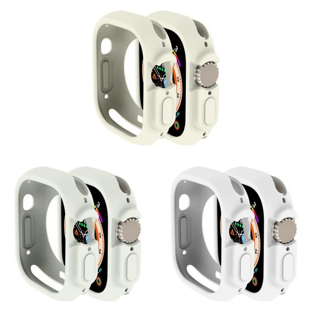 LEIXIUER Compatible with Apple Watch Ultra case 49mm All-Round Shockproof TPU Silicone Protective Cover Bumper Shock-Absorbing Scratch-Resistant Protective case for Apple Watch Ultra 49mm