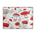 thumbnail image 3 of Non-Slip Area Rug 80x58in Indoor Washable Floor Mats Carpet Printed for Living Room, Bedroom, Home Decor Red Mushrooms Pattern, 3 of 7