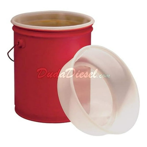 55 Micron 5 Gallon Bucket Strainer Insert - EZ Strainer for Water, Paint, Biodiesel, WVO/WMO - 12" Length, Stackable, Washable HDPE Filter