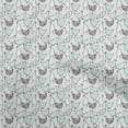 thumbnail image 1 of oneOone Cotton Cambric Gray Fabric Birds Rooster Quilting Supplies Print Sewing Fabric By The Yard 56 Inch Wide, 1 of 5