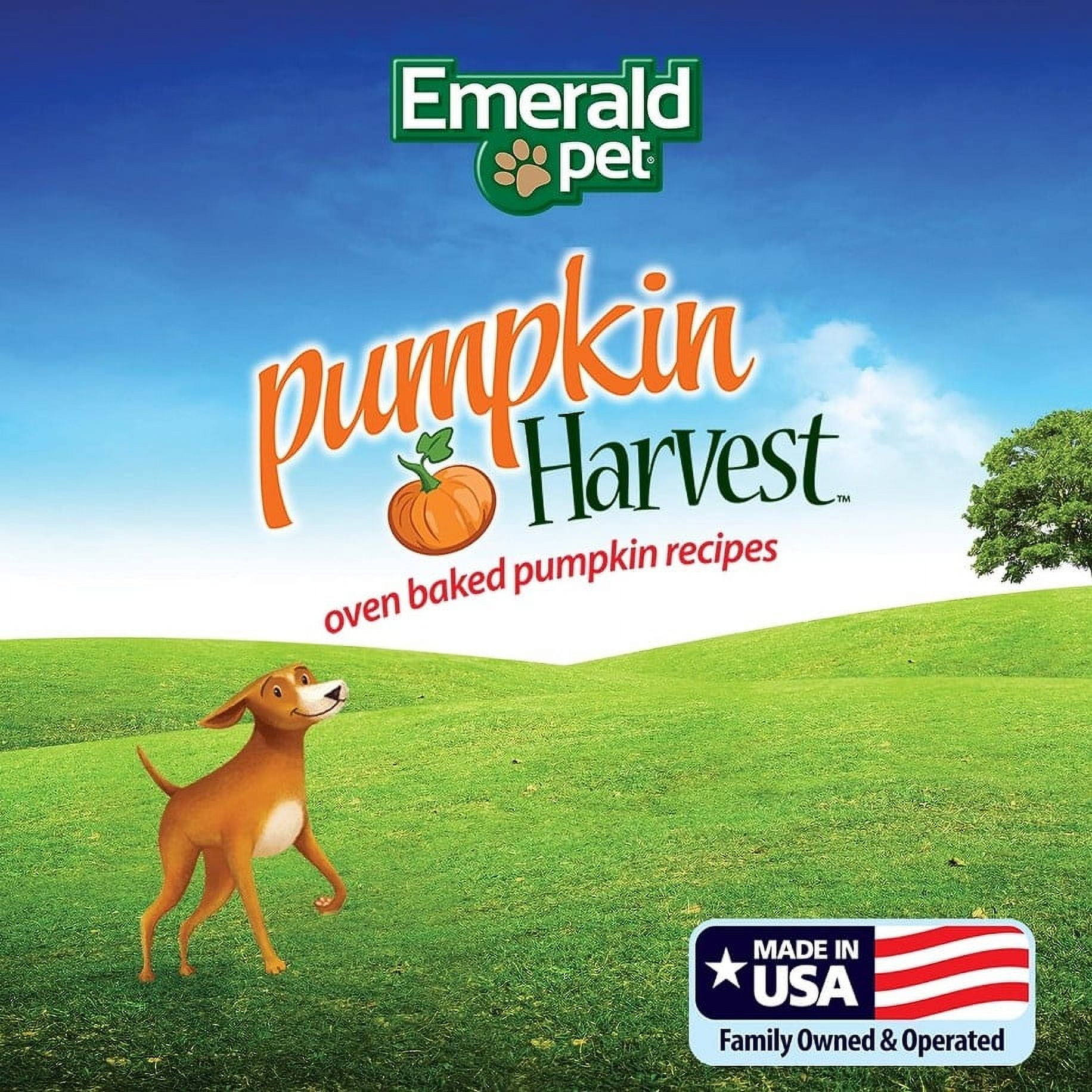 6 Pack Emerald Pet Pumpkin Harvest Mini Trainers with Mixed Berries Chewy Dog Treats [USA Dog Treats, Bulk Dog Supplies, New Dog Supplies, Emerald Pet] 36 oz (6 x 6 oz)
