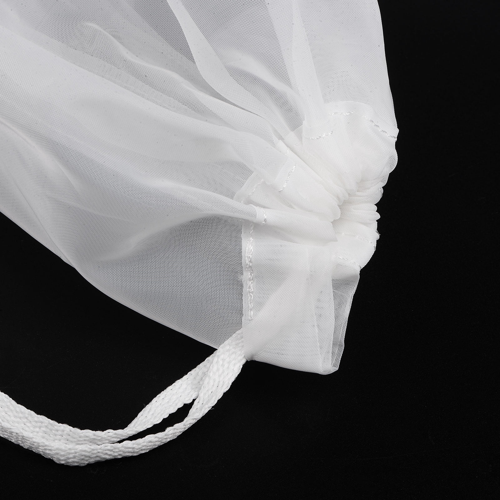 Unique Bargains Paint Filter Bag Nylon Strainer with Drawstring White 100Mesh