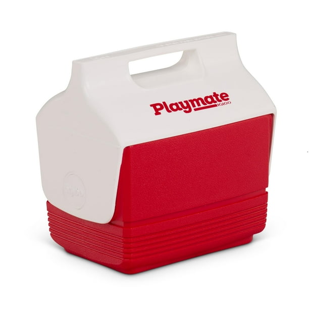 Hielera Igloo Mini Playmate 12424 con capacidad para 3 o 6 latas, color rojo y blanco