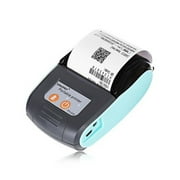 58MM Portable Wireless Bluetooth Thermal Printer Receipt Machine Support ESC / POS for Windows Android iOS Models:Blue US plug