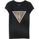 thumbnail image 2 of GUESS Camiseta gráfica con purpurina de leopardo para mujer, negra, grande Guess Camiseta gráfica, 2 of 2