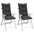thumbnail image 2 of Cojines para silla VidaXL Highback, 2 unidades, color antracita melange, 2 of 9