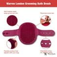 thumbnail image 5 of Warren London's Grooming Bath Brush for Dogs and Cats | Applicator for Shampoo & Hydrating Butter | Red, 5 of 7