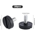 thumbnail image 2 of Black 20PCS 12mmxM6 Thread Adjustable Furniture Levelers Screw in Threaded Galvanized Steel Screw Foot Levelers Screw On Furniture Glide for Table Chair Furniture Legs Black DIY, 2 of 9