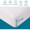 thumbnail image 3 of Split Head King 39" Waterproof mattress Protector Pad Cover Top Split Fitted Style Soft Terry Fabric White Fits Up to 18" Inch Deep Pocket Easy Washable, 3 of 4