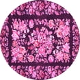 thumbnail image 1 of Ahgly Company Indoor Round Medallion Pink French Area Rugs, 8' Round, 1 of 4