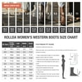thumbnail image 2 of Rollda Women's Western Cowboy Boots Pointed Toe Mid-Calf Cowgirl Boots Ladies Embroidered Fashion Boots with Chunky Heel, 2 of 8