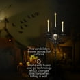 thumbnail image 6 of Skeleteen Animated Halloween Candelabra Decoration - Creepy Gothic Haunted Mansion Black Skull Floating Candle Holder Party Decorations Prop, 6 of 7