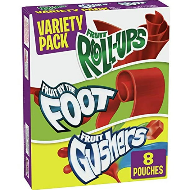 Fruit Snacks Variety Pack, Fruit RollUps, Fruit By The Foot, Gushers