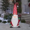 thumbnail image 5 of Christmas Inflatable Gnome with Damask Cap, 5 of 5