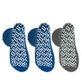 thumbnail image 5 of Pack of 3 Pairs - XXXL Non-Skid Bariatric Extra Wide Slipper Socks for People with Swollen feet Diabetes & Edema (2 Royal Blue 1 Grey), 5 of 6